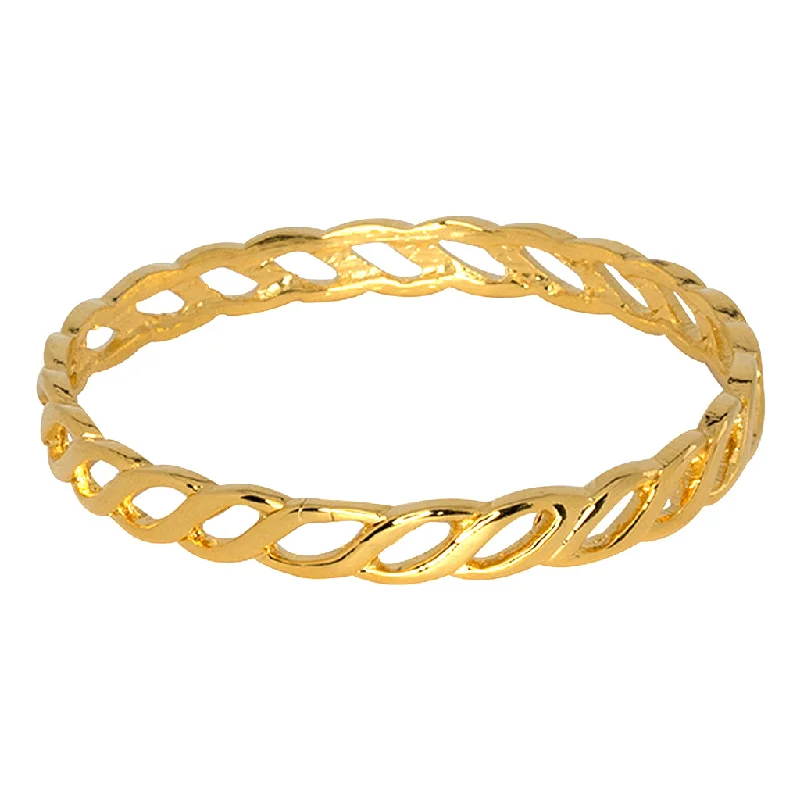 Flash Sale On Exquisite Jewelry – Don't Miss Out Gold Twisted Link Bangle