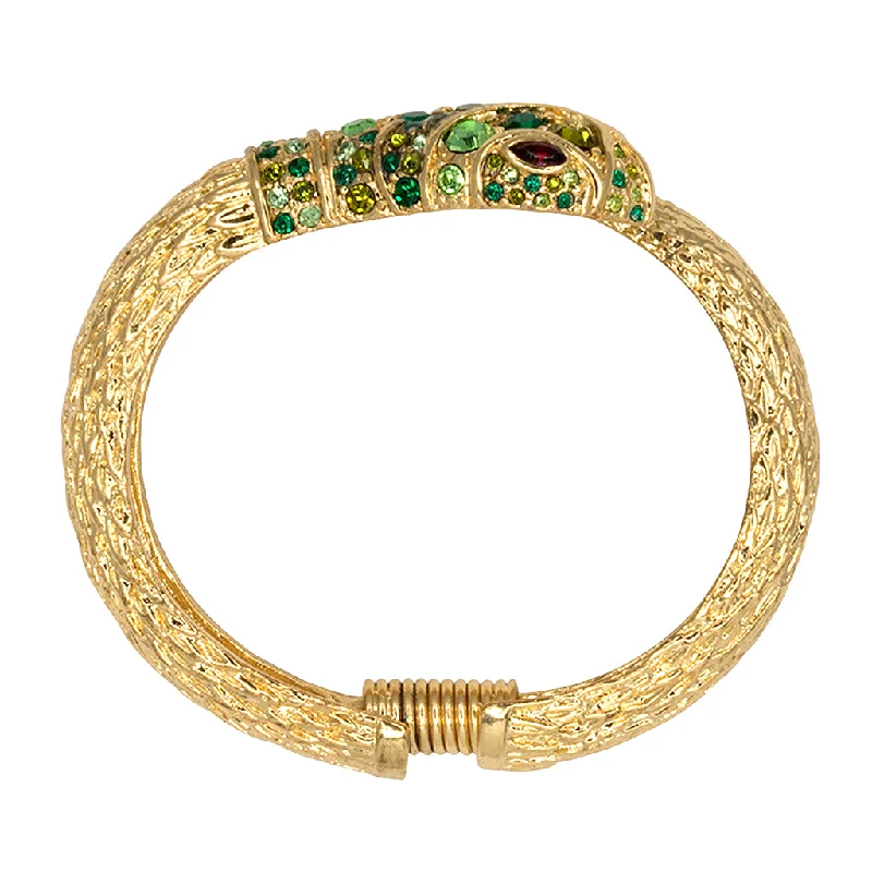 Romantic Heart-Shaped Jewelry For Special Gifts Multi Green Snake Head Bracelet