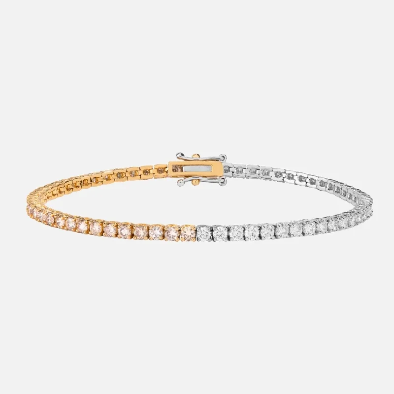 Premium Diamond Jewelry At Once-In-A-Lifetime Discounts Half Cognac Diamond Tennis Bracelet