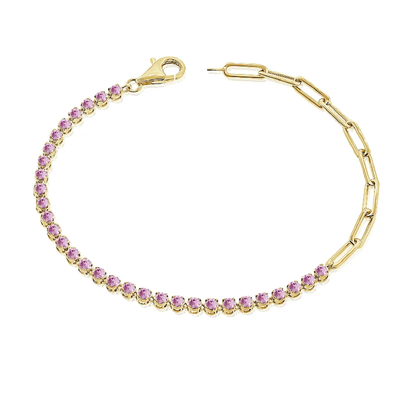 Affordable Luxury Jewelry – Style At A Great Price Half Gemstone Tennis Half PaperClip Bracelet