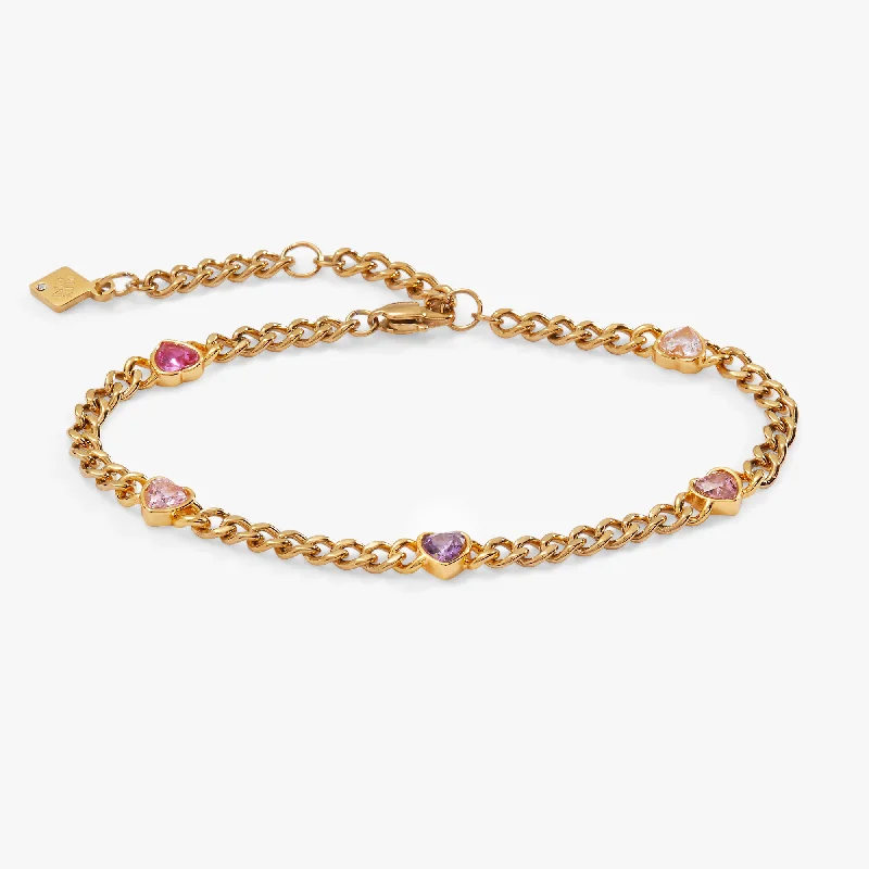 Handcrafted Jewelry Sale – Unique Designs At Low Prices Heart Curb Chain Bracelet