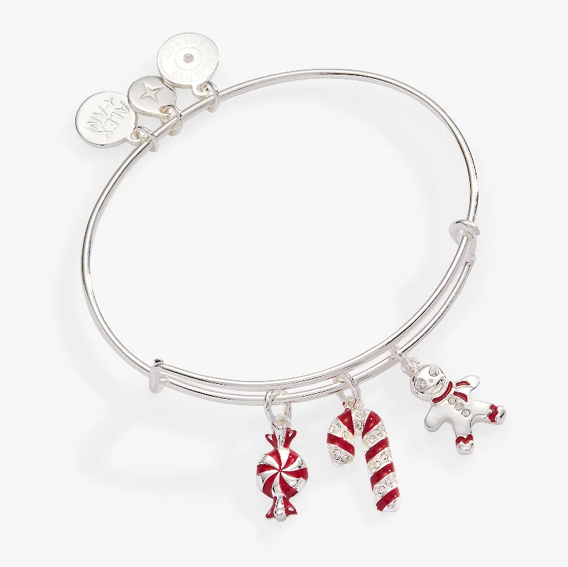 Exclusive Gemstone Jewelry Markdowns – Shop Now Holiday Candy Cane Charm Bangle