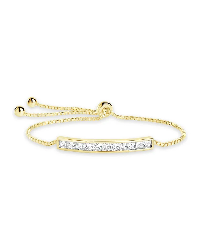 Luxury Jewelry Sale – Elegant Styles At Unbeatable Prices Inlaid CZ Bar Bolo Bracelet