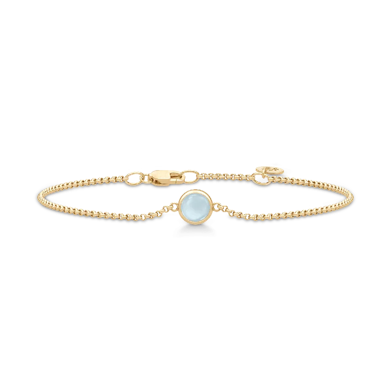 Must-Have Jewelry Pieces At Reduced Prices Primini Gold Plated Bracelet w. Milky Aqua Crystal