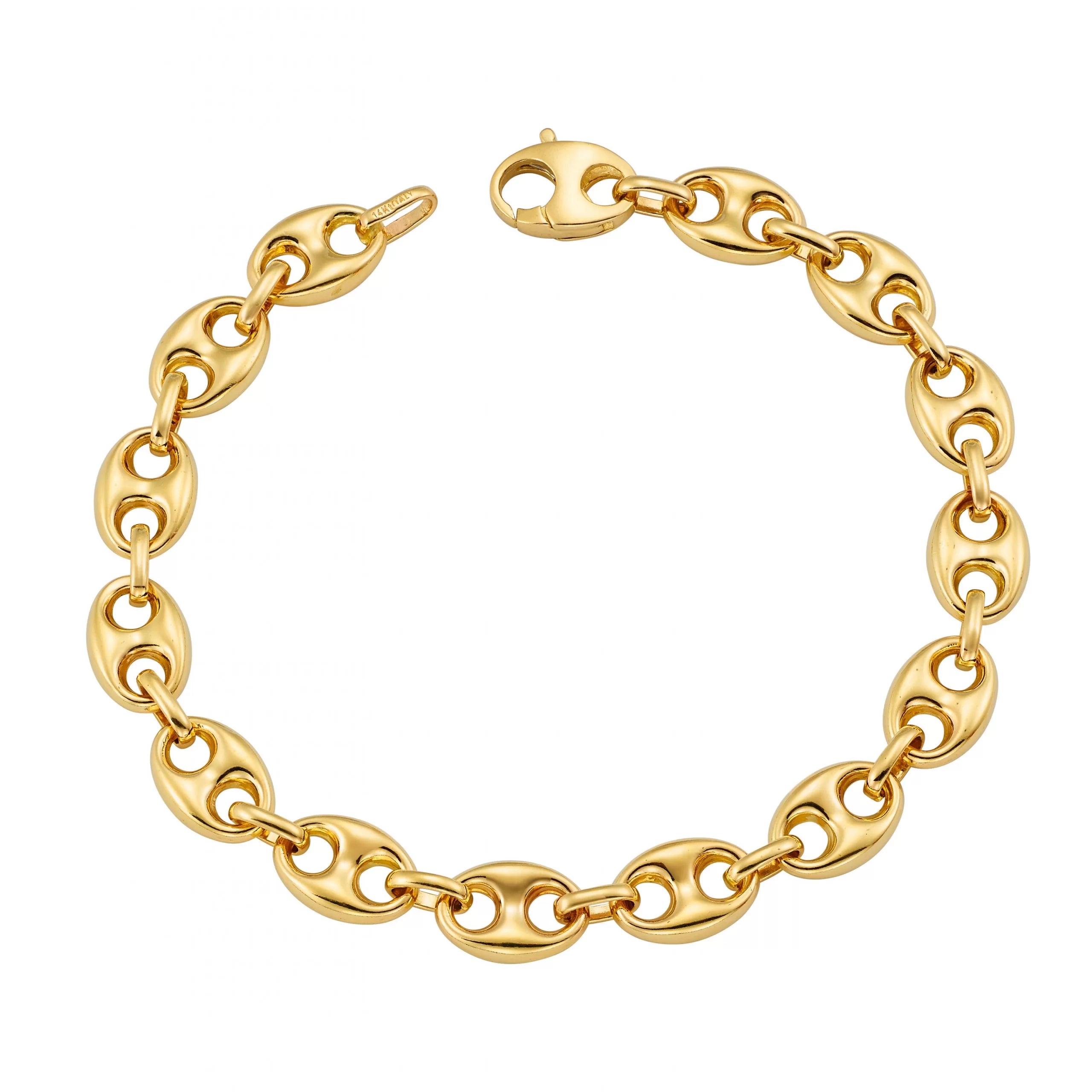 Affordable Glamour – Premium Jewelry At Special Prices Large Puff Link Anchor Bracelet