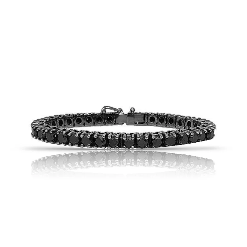 Chic, Trendy, And Affordable Jewelry Sale Large Black Diamond Tennis Bracelet