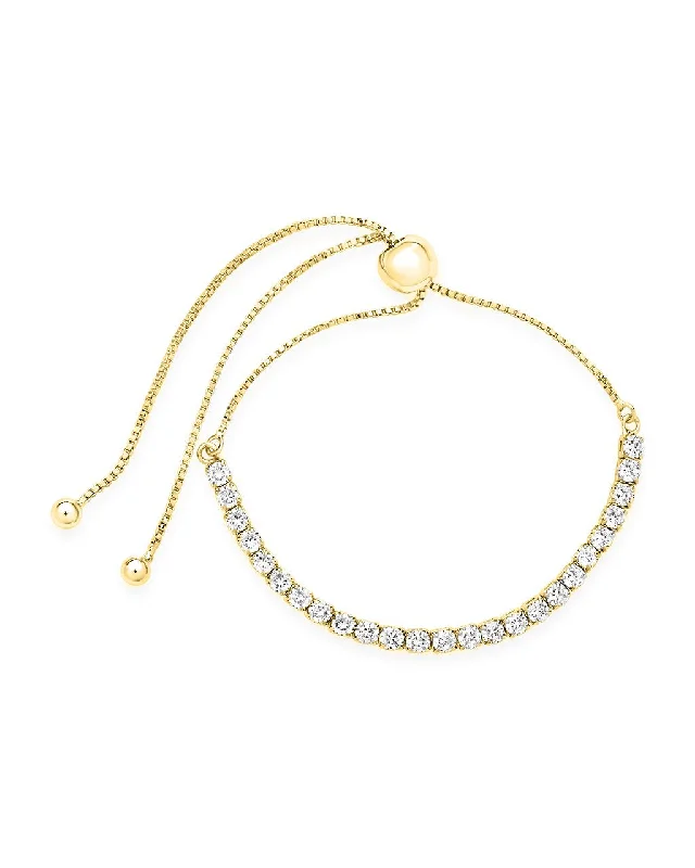 Buy More, Save More On Stunning Jewelry Designs CZ Bolo Slider Bracelet