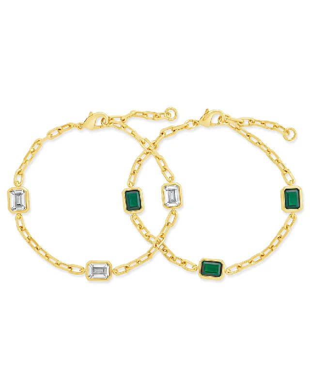 Breathtaking Jewelry At Limited-Time Savings Lennox Station CZ Chain Bracelet Set