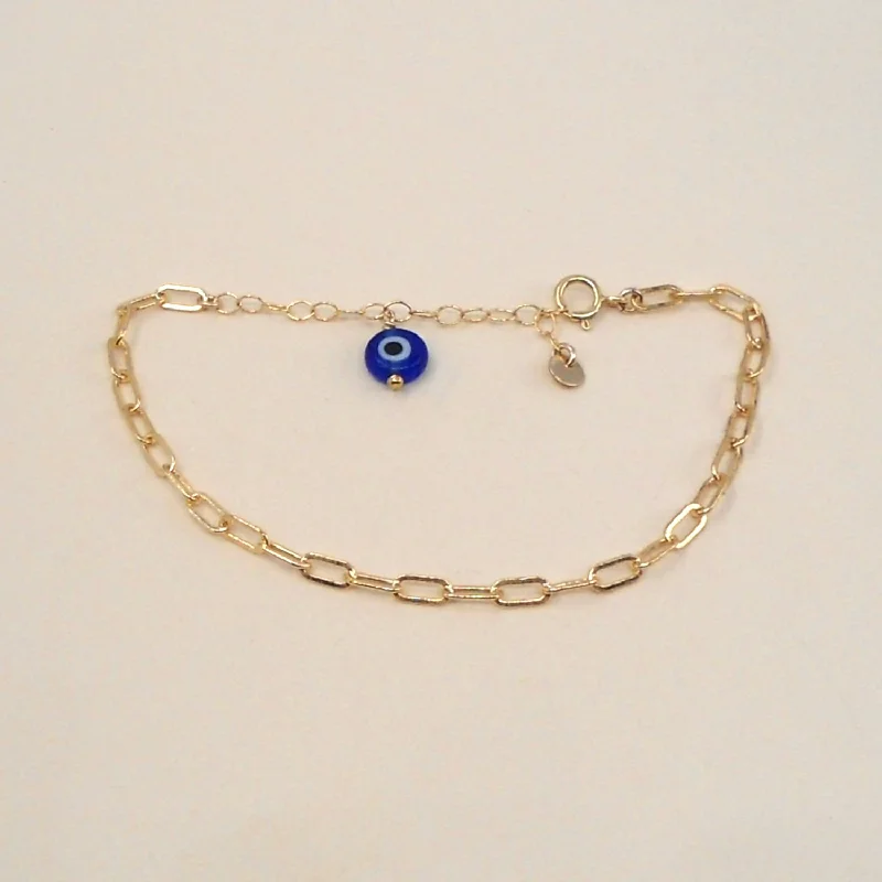 Seasonal Jewelry Deals – Elevate Your Style Link Chain w/ Evil Eye & Coin Bracelet