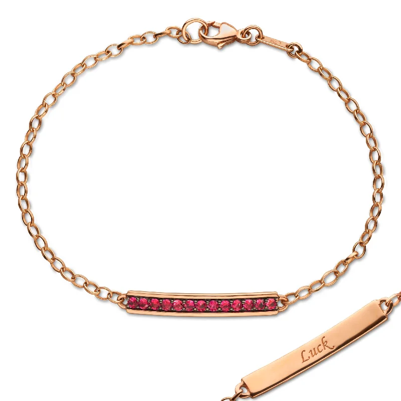 Shop Dazzling Jewelry At The Best Prices "Luck" Ruby Poesy Bracelet