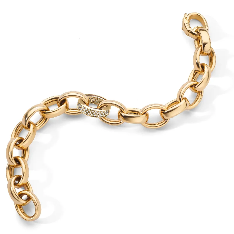 High-End Sparkle, Low-End Prices – Jewelry Sale Live Marilyn Pave Link Chain in Yellow Gold