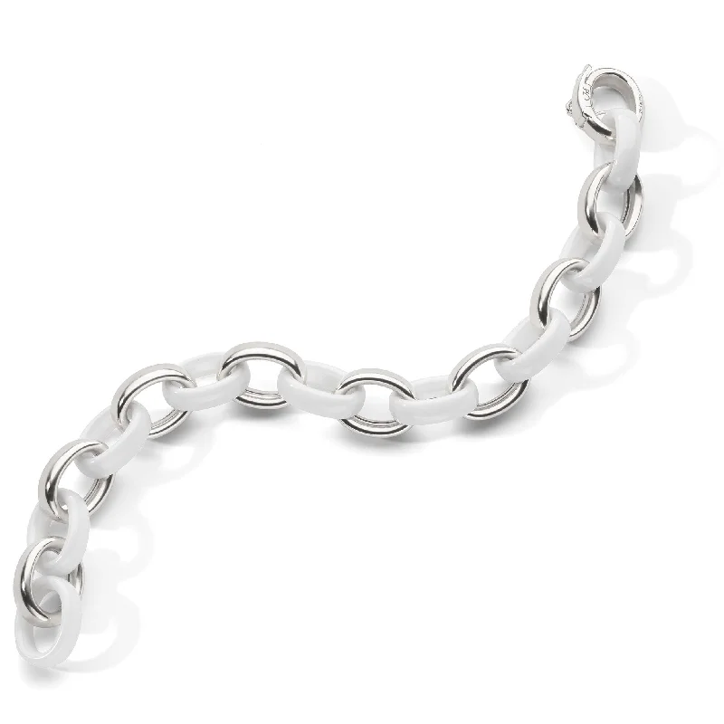 Don't Miss These Dazzling Jewelry Discounts Marilyn White Ceramic Link Bracelet