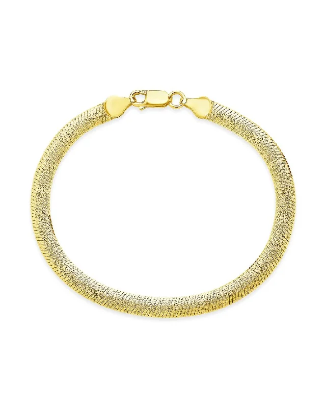 Don't Miss Our Biggest Jewelry Sale Of The Season Men's Flat Herringbone Chain Bracelet