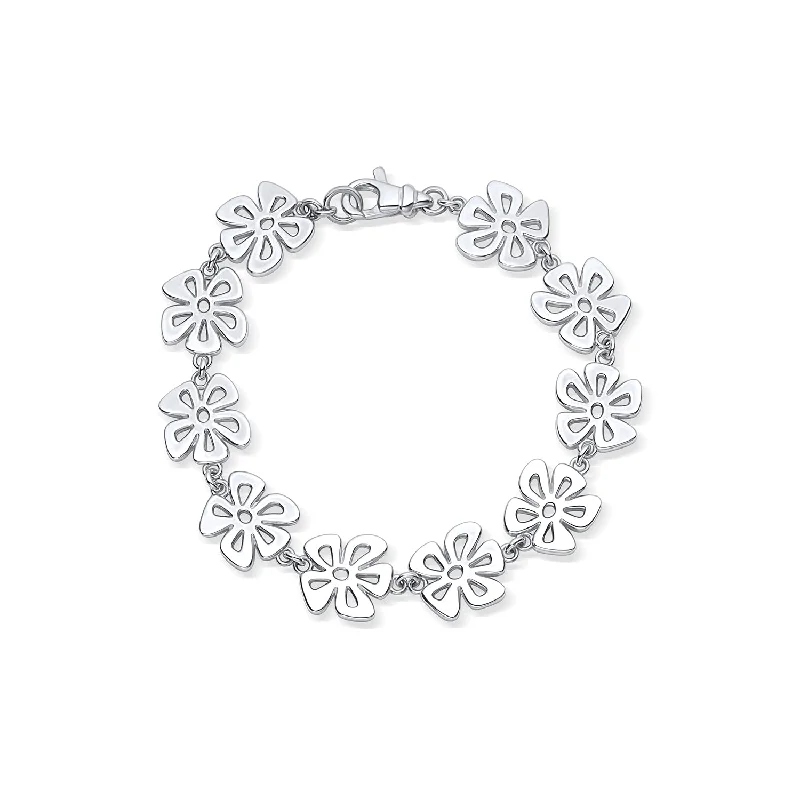Delicate Crystal Jewelry For Sophisticated Charm Mini Tiki Flower Bracelet