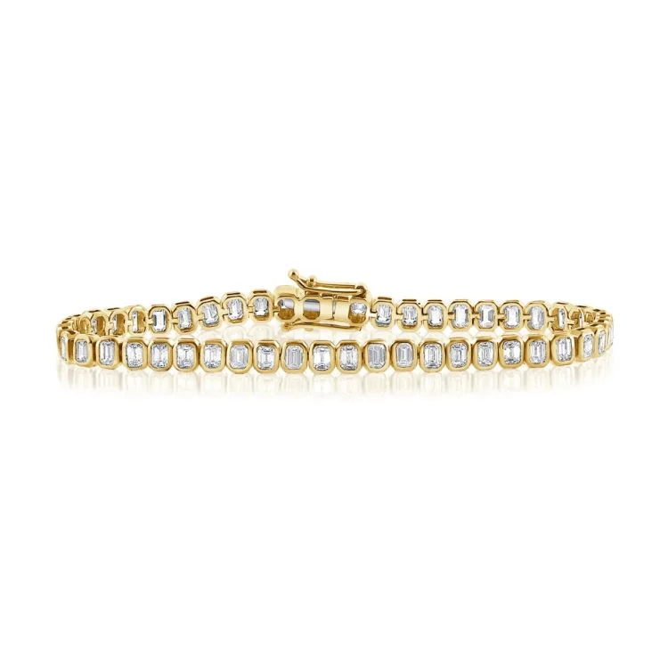 Limited-Time Offer On Elegant Jewelry Pieces Bezel-Set Mixed Shapes Diamond Tennis Bracelet