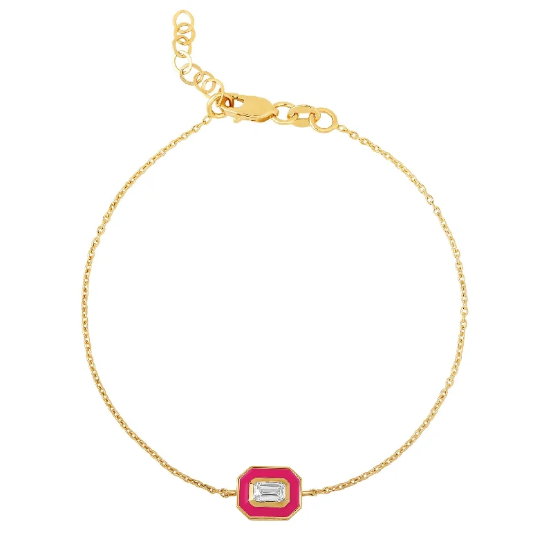 Flash Jewelry Sale – Get Stunning Pieces At Low Prices Mixed Shapes Enamel Diamond Pendant Bracelet