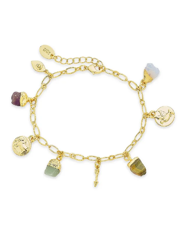 Fashion-Forward Geometric Jewelry For Contemporary Style Multi Charm Bracelet