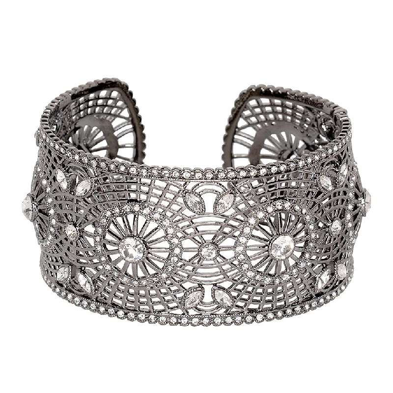 Unlock Unbeatable Jewelry Deals Before They’Re Gone Multi Crystal Cuff Bracelet