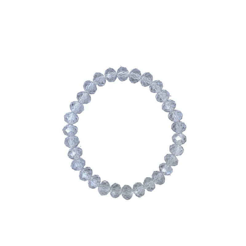 Get Ready To Sparkle – Special Jewelry Discounts Mystic Light Blue Faceted Rondelle 8mm Bracelet