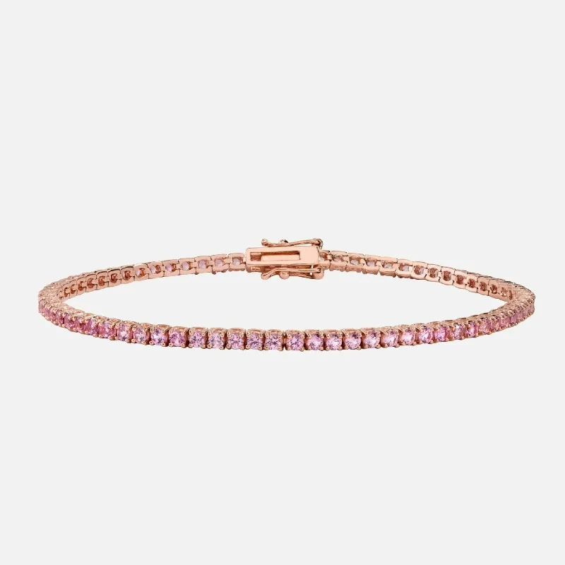 Celebrate Every Occasion With Sparkling Savings Pink Sapphire Bracelet