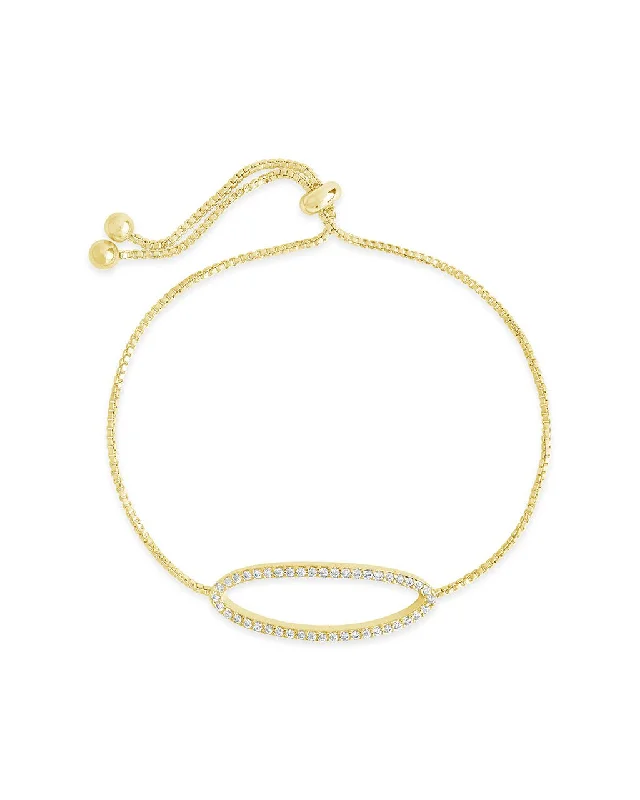 Flash Sale On Exquisite Jewelry – Don't Miss Out Oval CZ Slider Bracelet