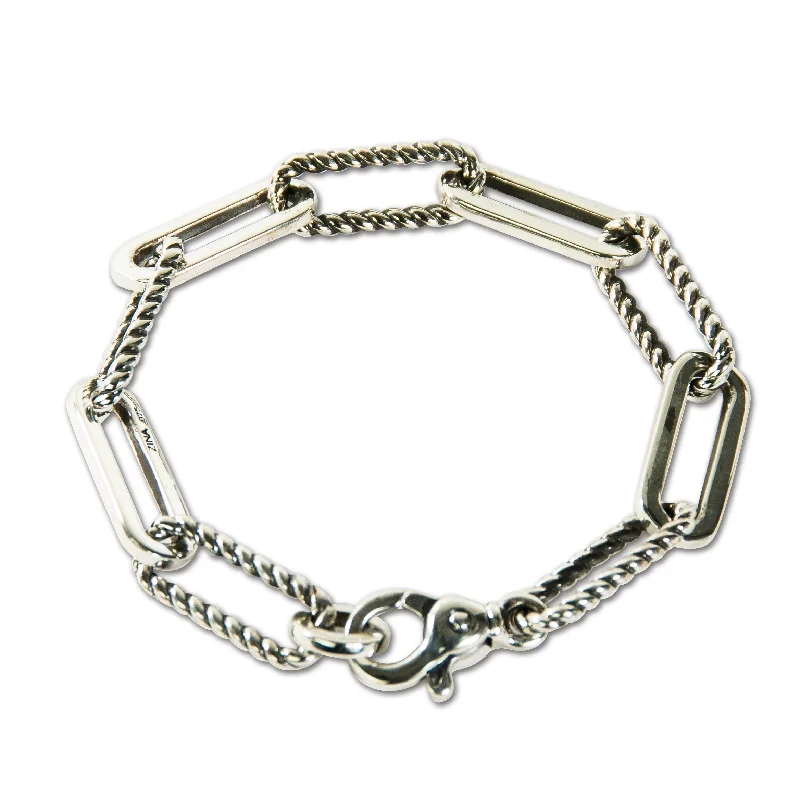 Modern Jewelry At Exclusive Discounts – Shop Today Paperclip & Twist Link Bracelet