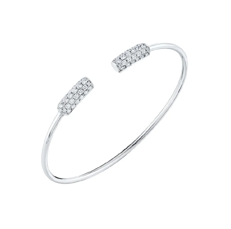 Elegant Designs, Unbeatable Discounts – Shop Jewelry Now Pave Diamond Flex Cuff Bracelet