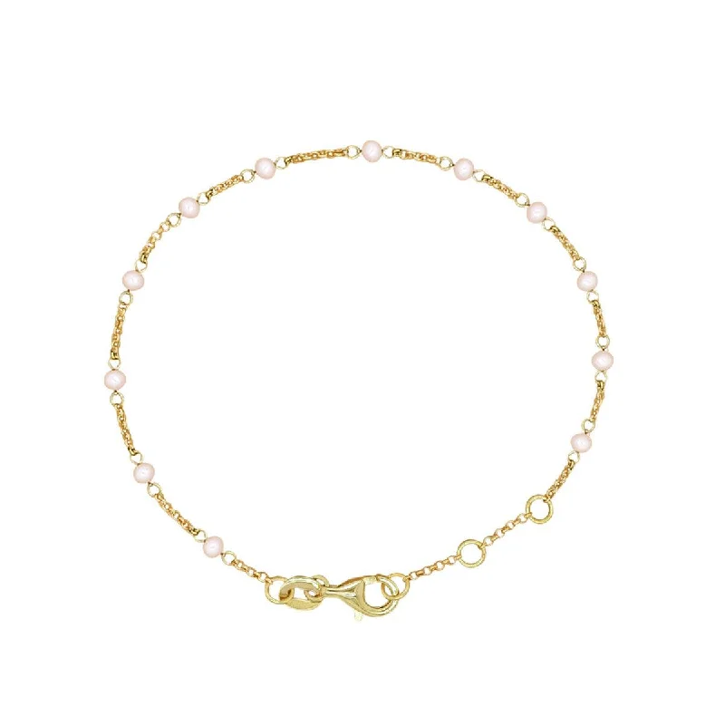 Exclusive Jewelry Markdowns – Limited-Time Offer Pearl Station Bracelet | .70GMS