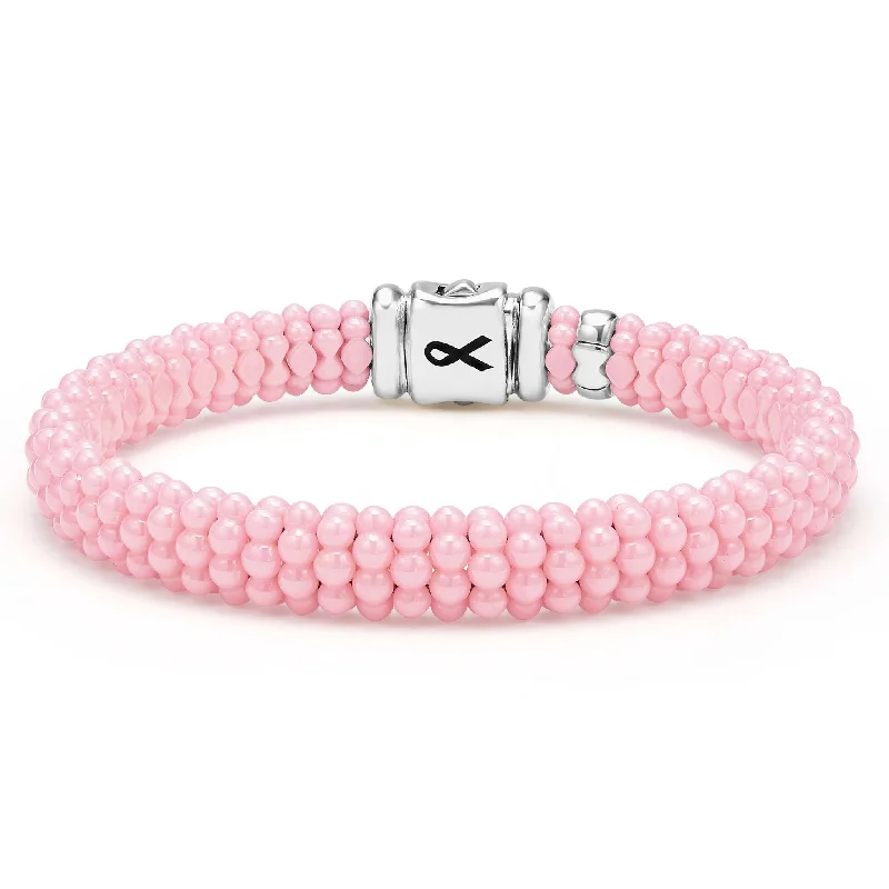 Accessorize For Less – Luxury Jewelry At Affordable Prices Pink Caviar BCRF Ceramic Beaded Bracelet | 9mm
