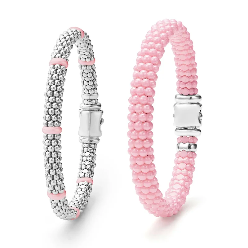 Classic And Modern Jewelry Styles On Sale Pink Caviar Pink Ceramic Caviar Bracelet Gift Set Classic And Modern Jewelry Styles On Sale Pink Caviar Pink Ceramic Caviar Bracelet Gift Set
