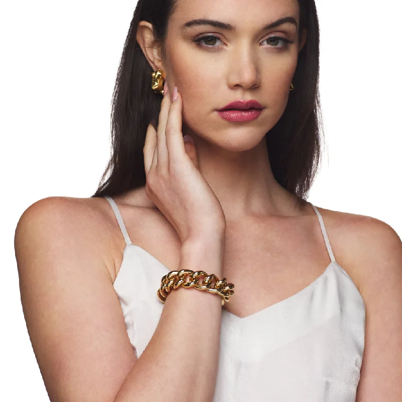 The Ultimate Jewelry Sale – Shop Premium Styles Polished Gold Large Link Bracelet