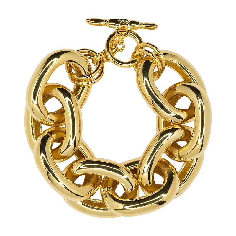 Shop Fine Jewelry With Exclusive Savings Polished Gold Large Link Bracelet