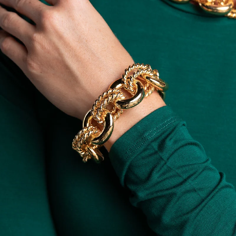 Personalized Jewelry Sale – Unique Gifts At Low Prices Polished Gold Rope Link Bracelet