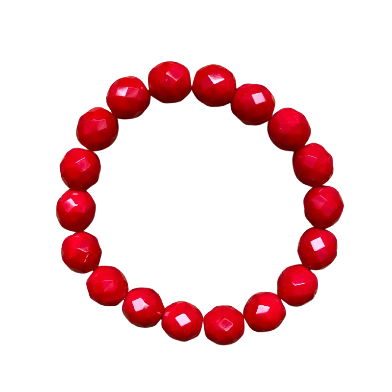 Shine Without Limits – Jewelry Sale Happening Now Poppy Red Faceted 10mm Bracelet