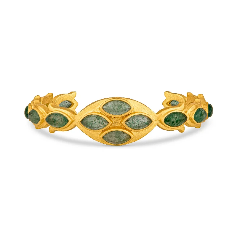 Everyday Jewelry Essentials Now On Sale Primrose Cuff - Green Strawberry Quartz
