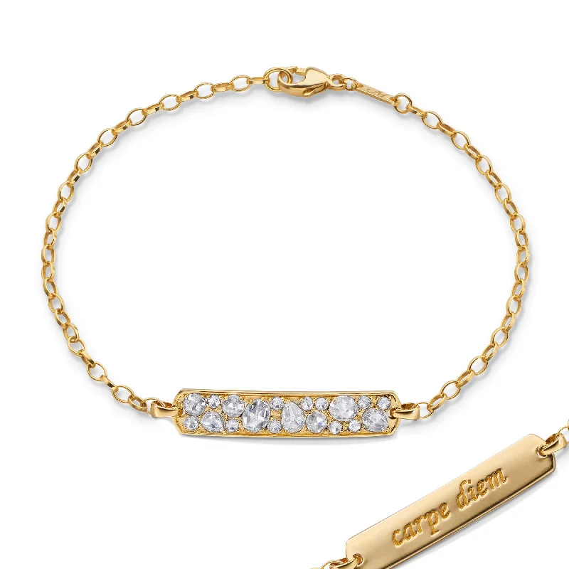 Jewelry Sale Alert – Shop Timeless Elegance Today Rosecut Diamond "Carpe Diem" Petite Poesy Bracelet