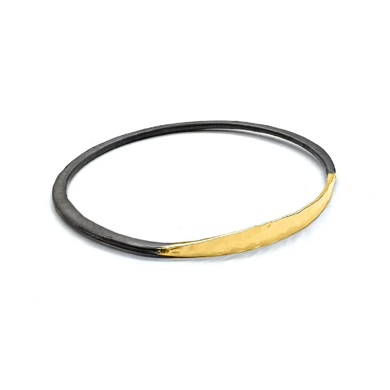 Luxury Handcrafted Jewelry For Elegant Looks Satin Shiny Eclipse Bangle (B342)