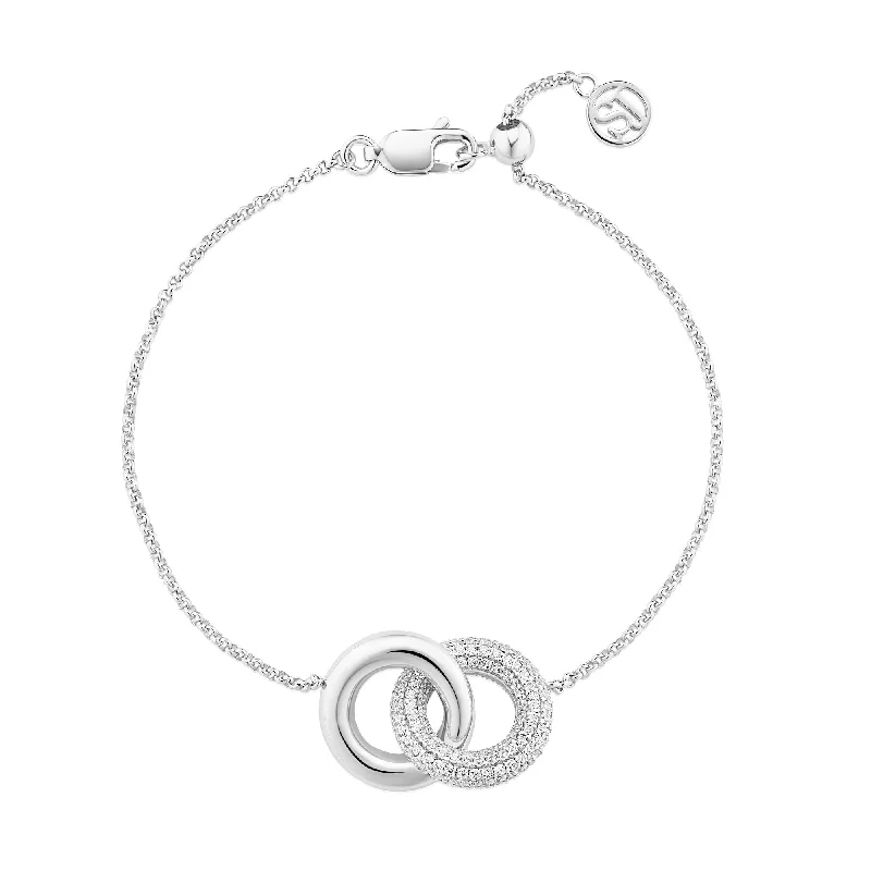 Luxury Jewelry Sale – Sparkle For Less Carrara Silver Bracelet w. Zirconia