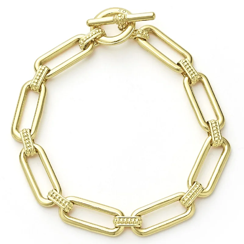 Fashion-Forward Jewelry At Exclusive Discounts Signature Caviar 18K Gold Link Bracelet