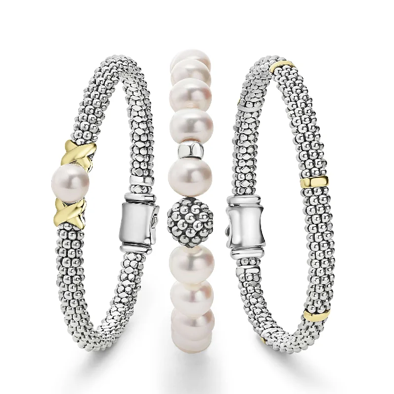 Jewelry Sale Alert – Shop Timeless Elegance Today Signature Caviar Two-Tone Pearl Bracelet Gift Set
