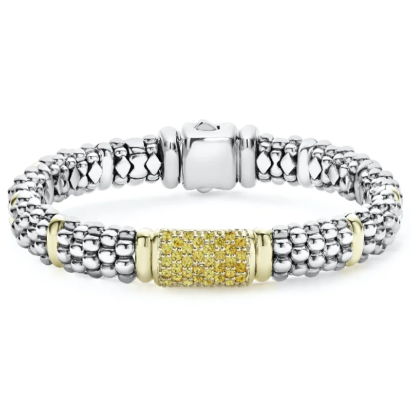 Shop Handcrafted Jewelry At Special Promotional Rates Signature Caviar Yellow Sapphire Caviar Bracelet | 9mm