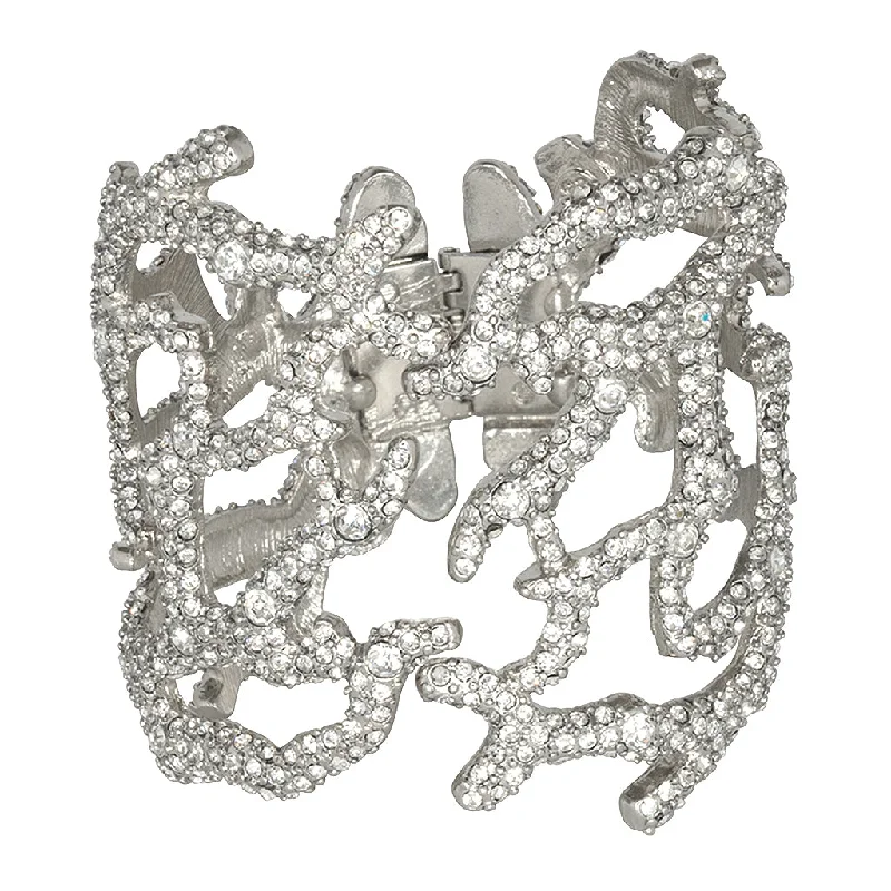 Discounted Luxury Jewelry – Shine Without The Splurge Silver & Crystal Coral Branch Bracelet Discounted Luxury Jewelry – Shine Without The Splurge Silver & Crystal Coral Branch Bracelet