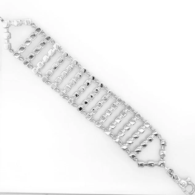 Shop Trending Jewelry With Exclusive Savings Silver Ice Bar Link Bracelet