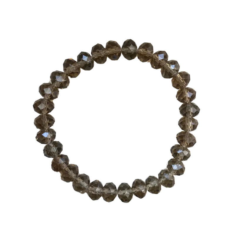 Huge Savings On Premium Jewelry Styles Smoky Quartz Crystal Faceted Rondelle 8mm Bracelet