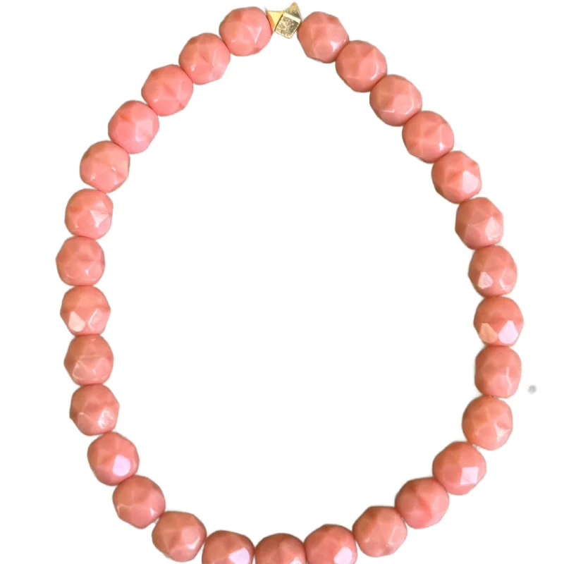 Elegant Necklaces And Bracelets At Limited-Time Offers Soft Pink Faceted 6mm Bracelet