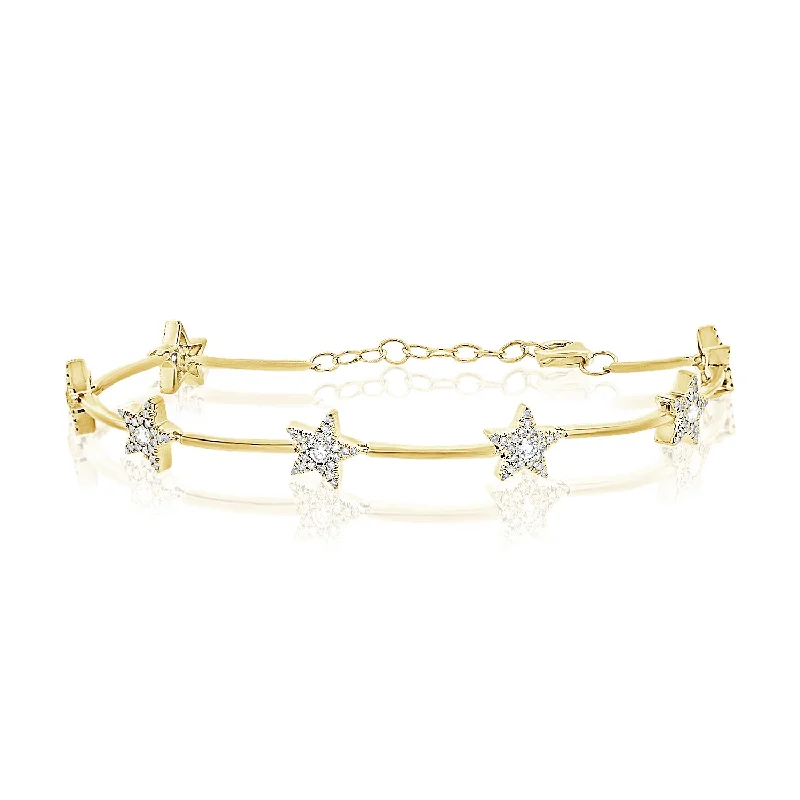 Shop High-Quality Jewelry At Jaw-Dropping Discounts Solid Bars + Pave Star Bracelet