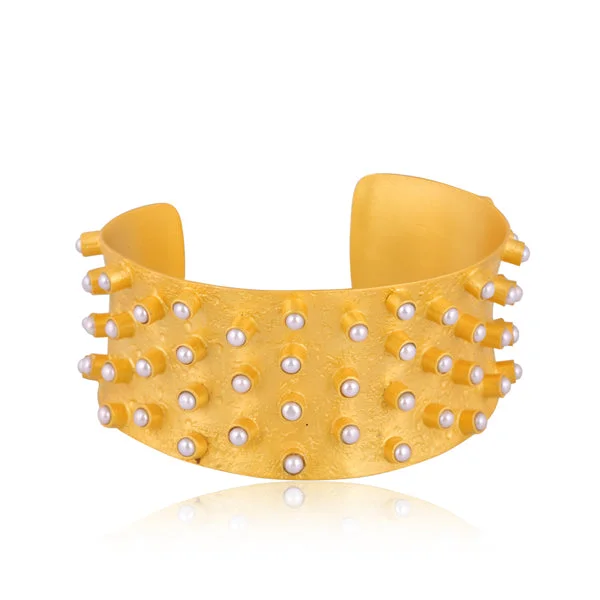 Luxury Jewelry Without The Luxury Price Tag Sunbeam Cuff - Pearl