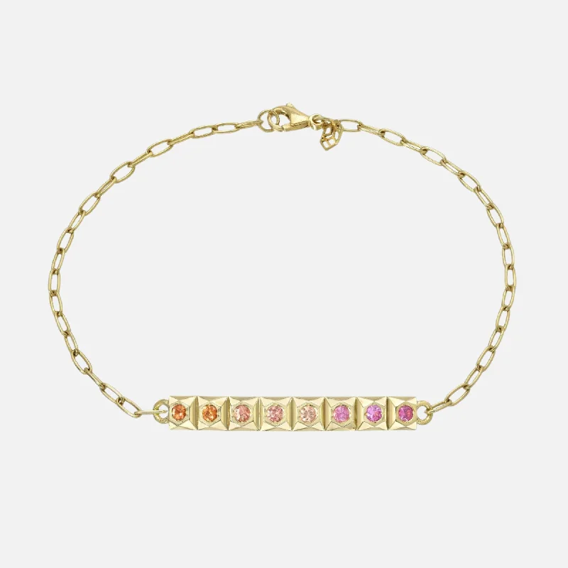 Once-A-Year Jewelry Sale – Grab Your Favorites Now Sunset Sapphire Ziggurat ID Bracelet