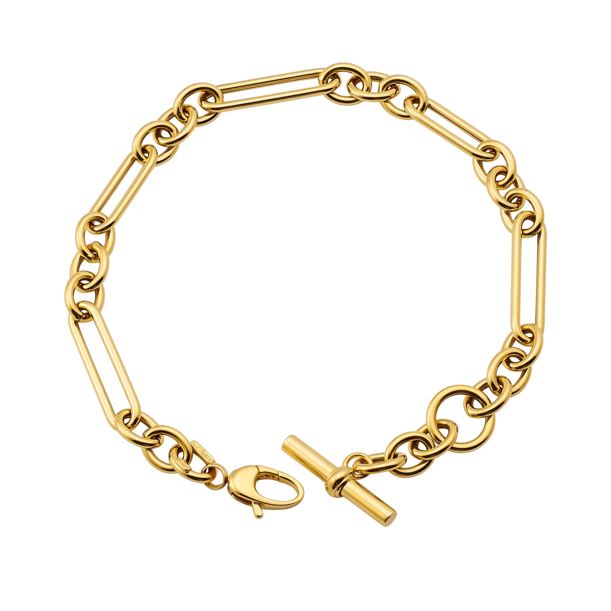 Premium Jewelry At Special Low Prices For A Limited Time Oversized Mixed Link Bracelet with T-Bar