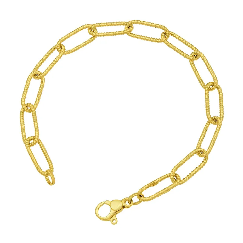 Trending Jewelry Now Available At Exclusive Prices Textured Oval Link Bracelet